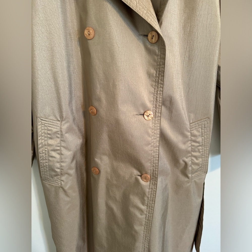 Brem Rainwear Women’s Double-Breasted Belted Trench Coat Size 18 - Picture 2 of 8